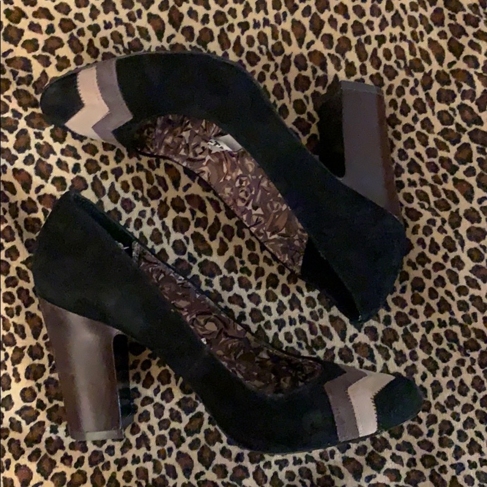 Missoni suede 3 tone pumps w block heels 8.5